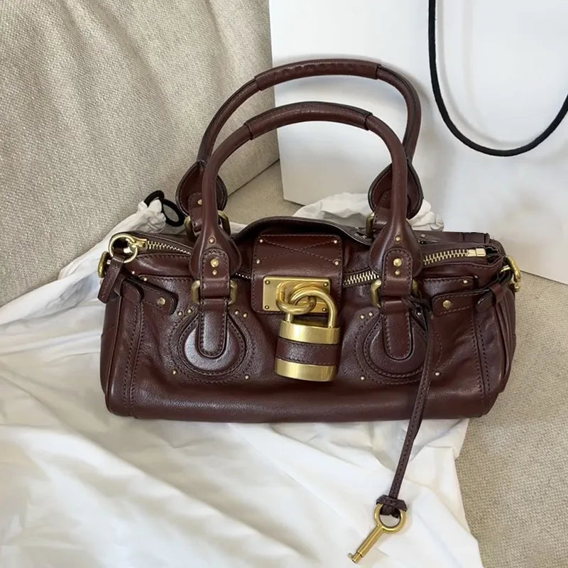 Paddington Padlock Leather Large Tote Bag