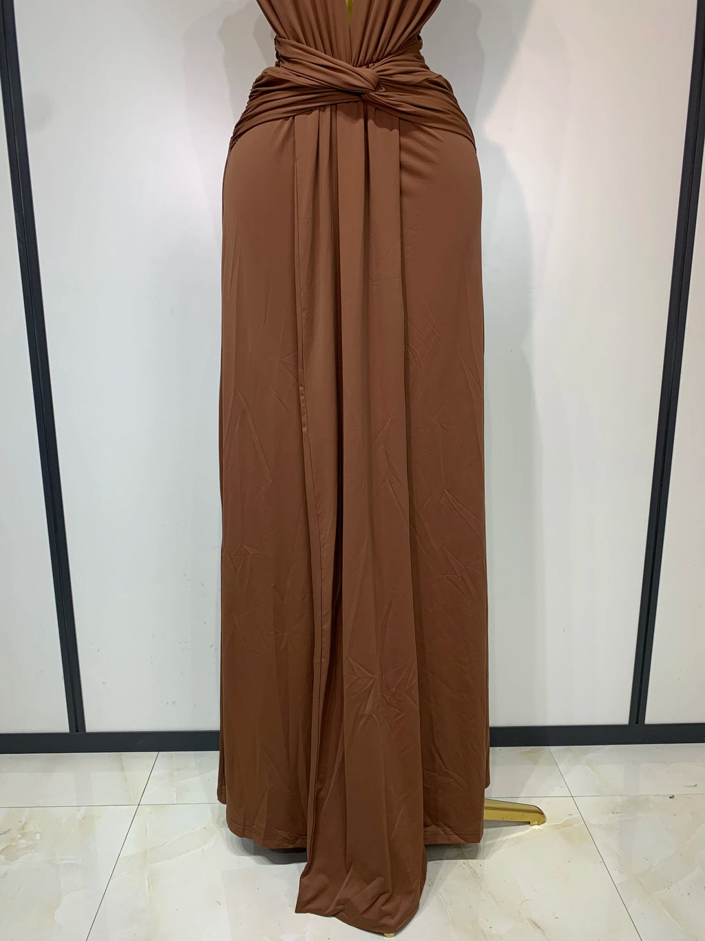 Luxury Evening V-Neck Dress