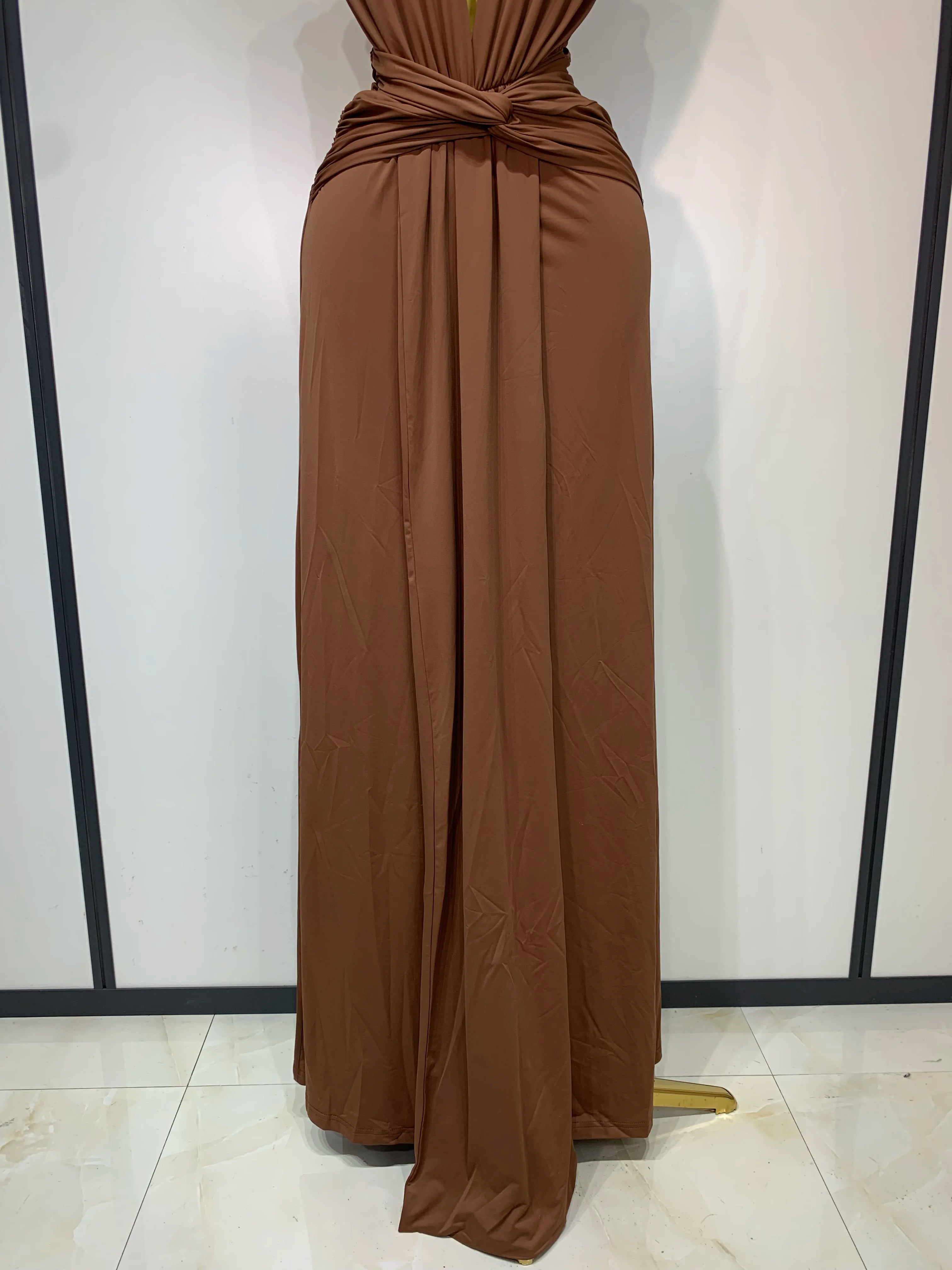 Luxury Evening V-Neck Dress