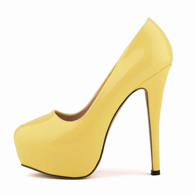 Women's 14cm Round Toe Platform Stilettos