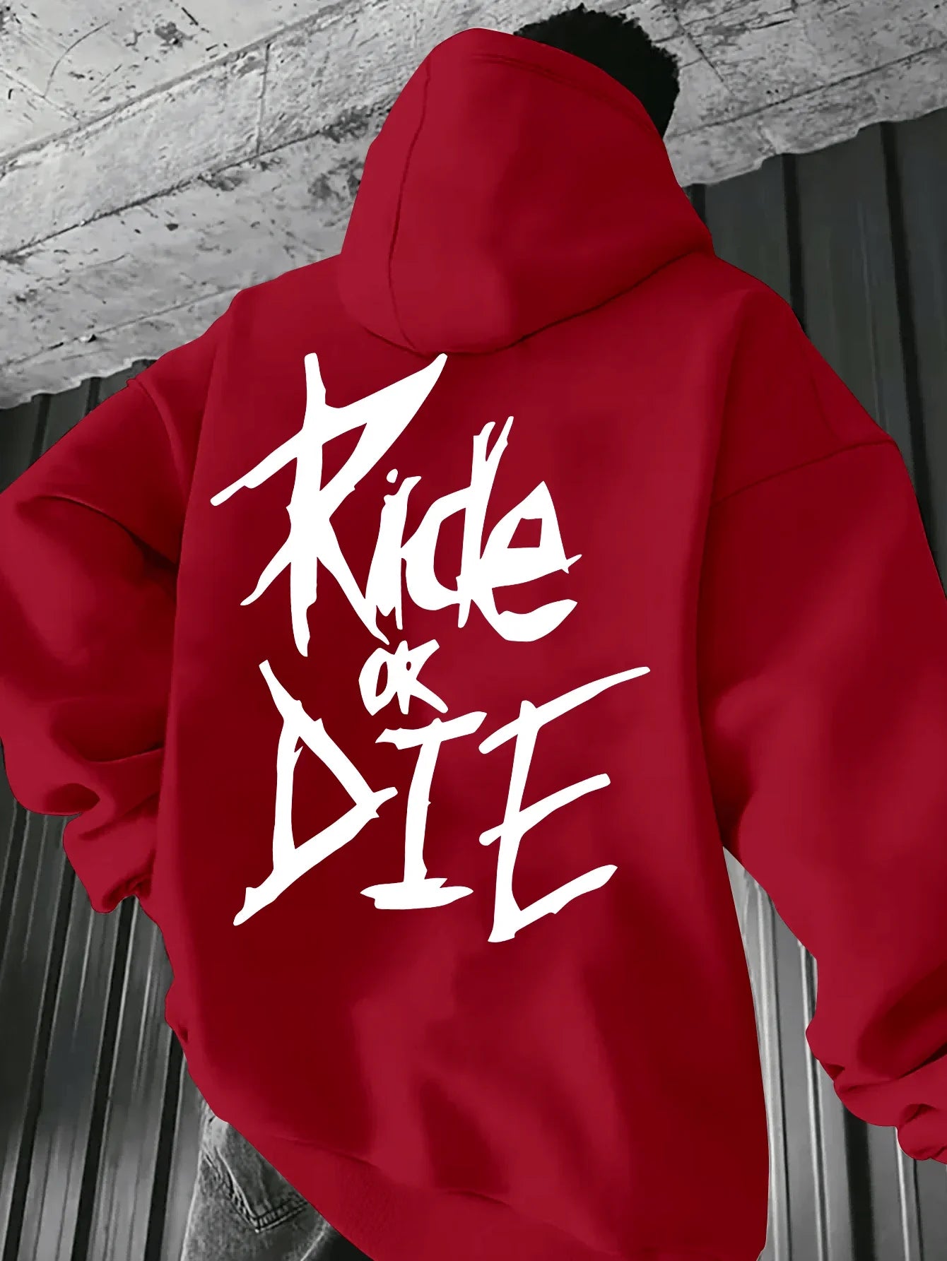 Ride or Die Printed Hip-Hop Hoodie