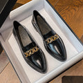 GPBD Women's Preppy Style Chain Oxford Flats