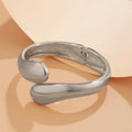 Creative Steampunk Rhinestone Water Drop Spring Bangle