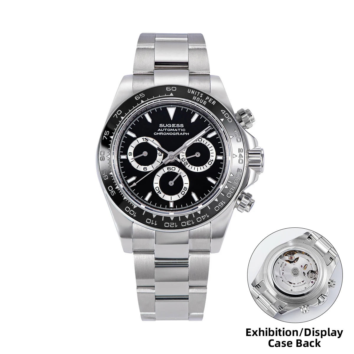 Sugess Panda Automatic Mechanical Chronograph Diving Watch