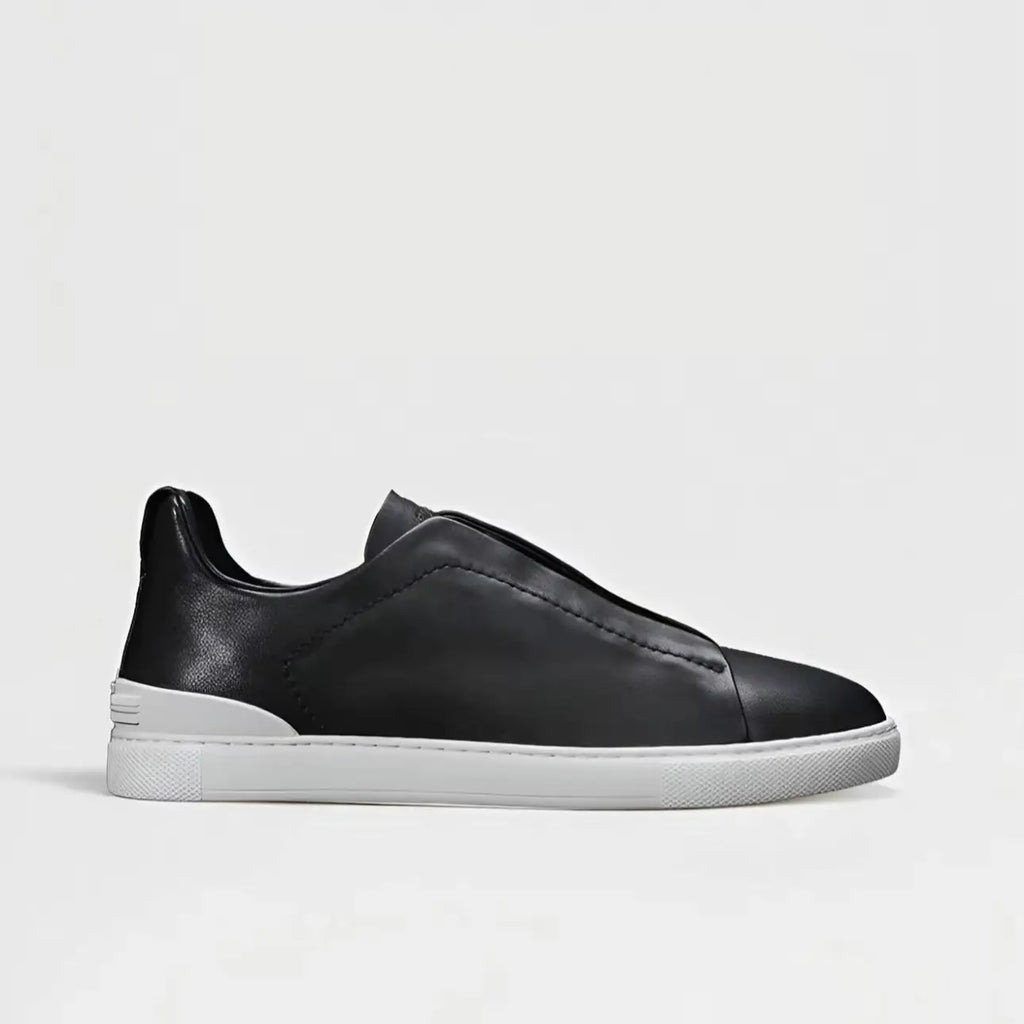 Genuine Leather Men’s Casual Flats – Breathable & Comfortable Shoes