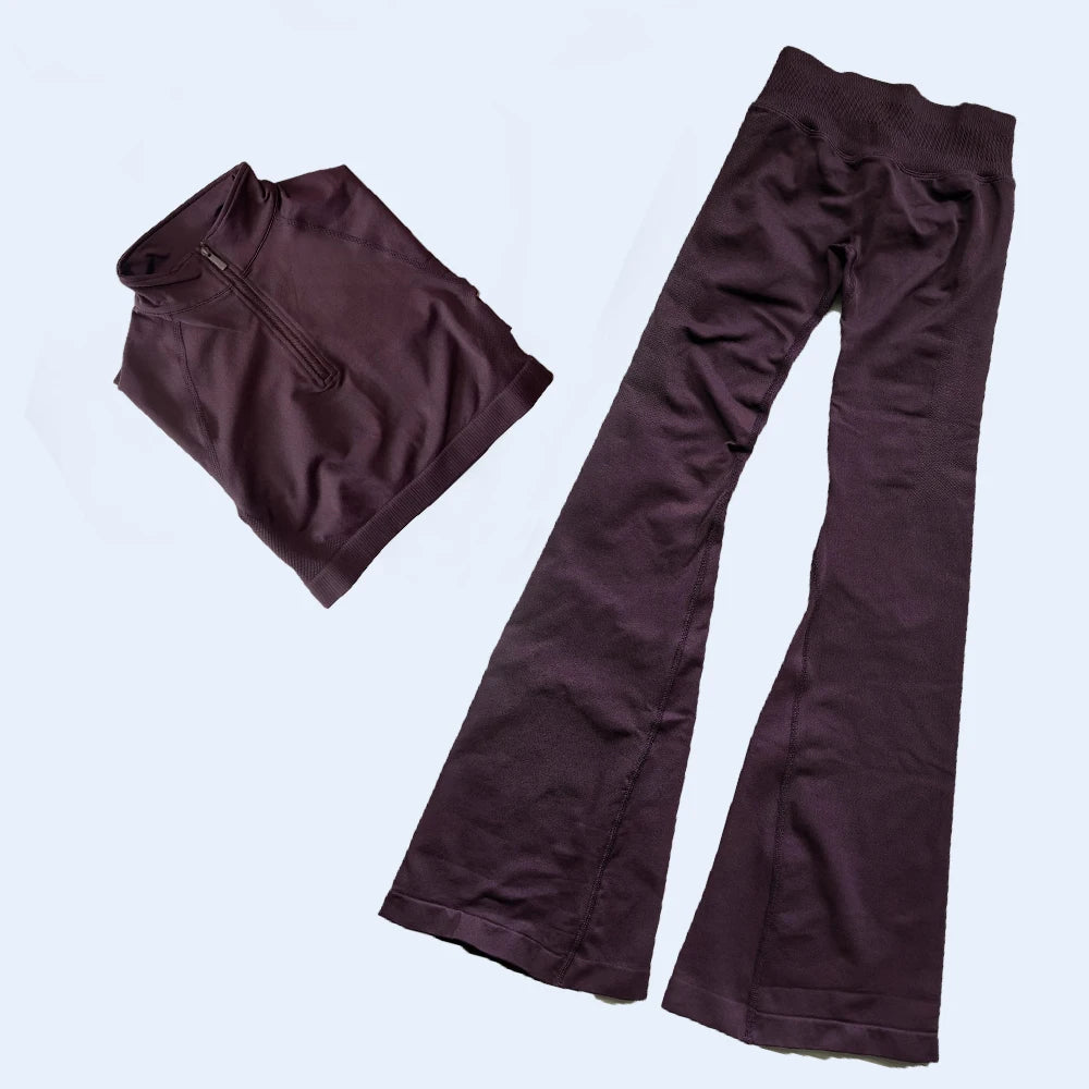2-Piece Seamless Long Sleeve Yoga Set