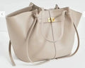 Large Capacity Trapeze PU Leather Tote Bag