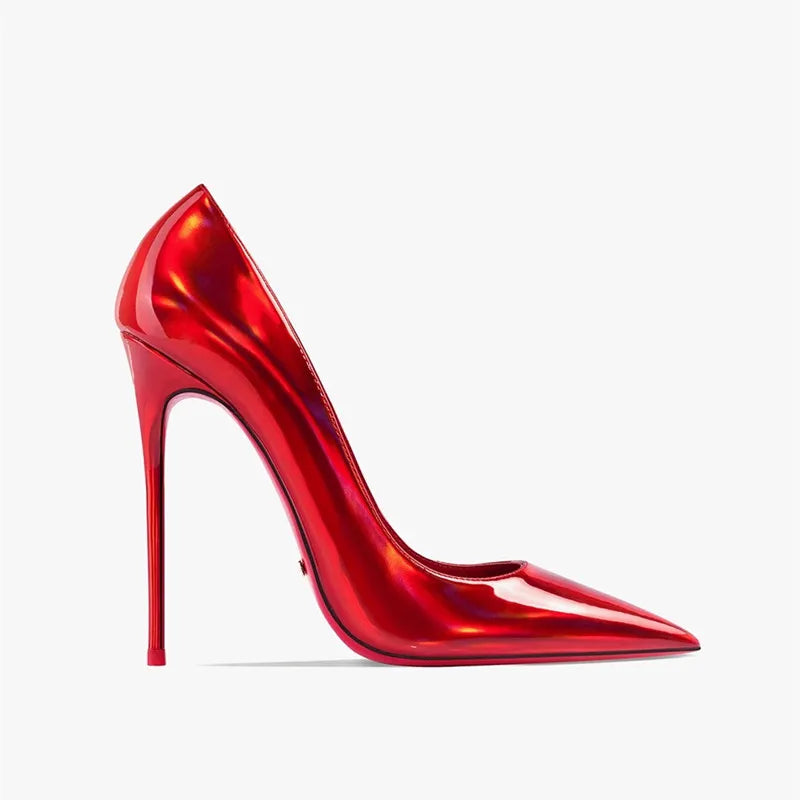 Sexy Bright Patent Leather Red Bottom Pumps