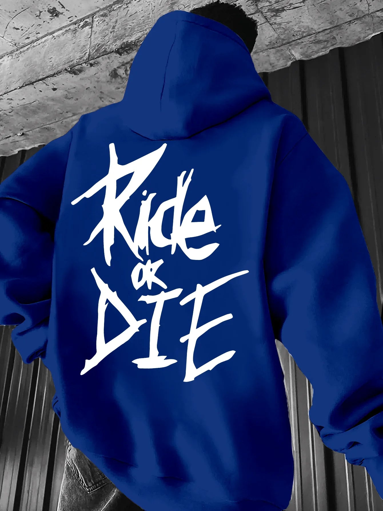 Ride or Die Printed Hip-Hop Hoodie
