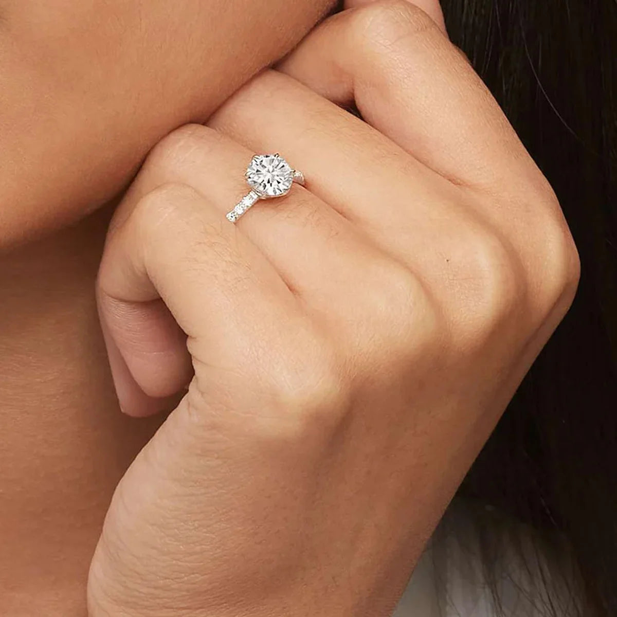Classic Six-Prong Lab Diamond Ring