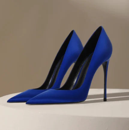 Multicolor Satin Stiletto Heels