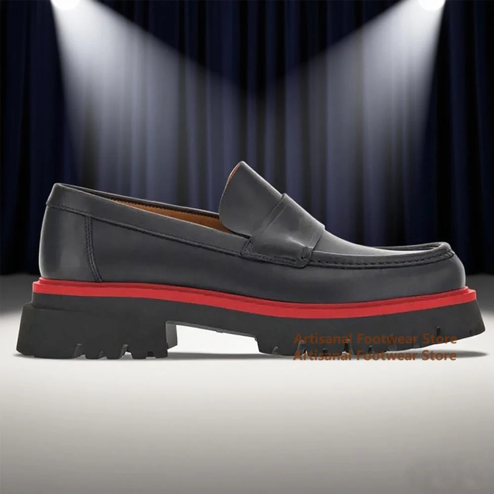 Mocassins Homme en Cuir Véritable – Semelle Épaisse