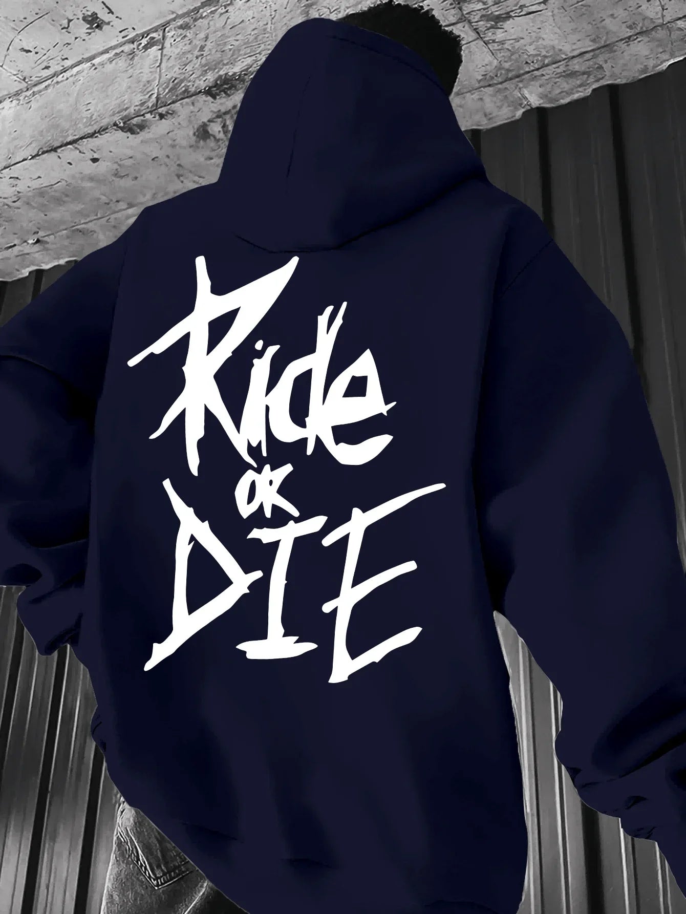 Ride or Die Printed Hip-Hop Hoodie