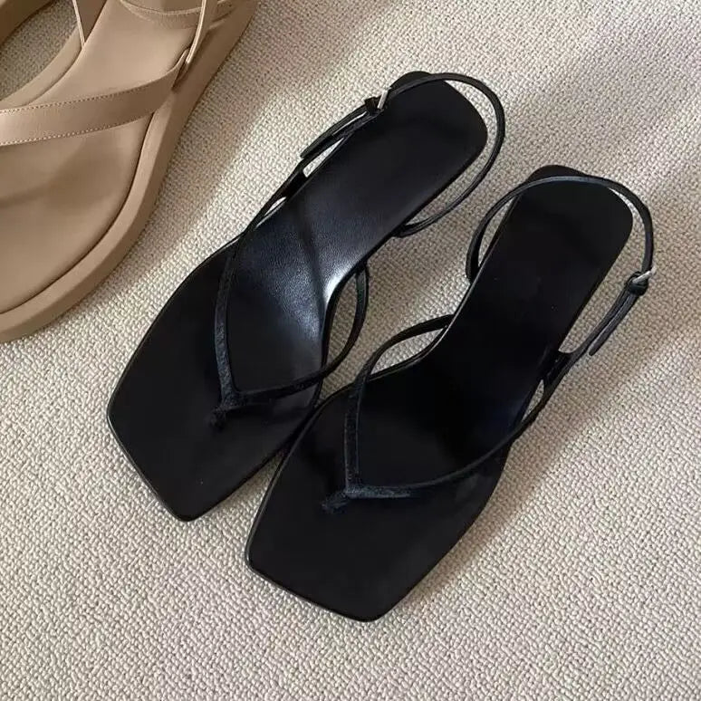 2026 Summer Leather Stiletto Sandals with Comfort Sole