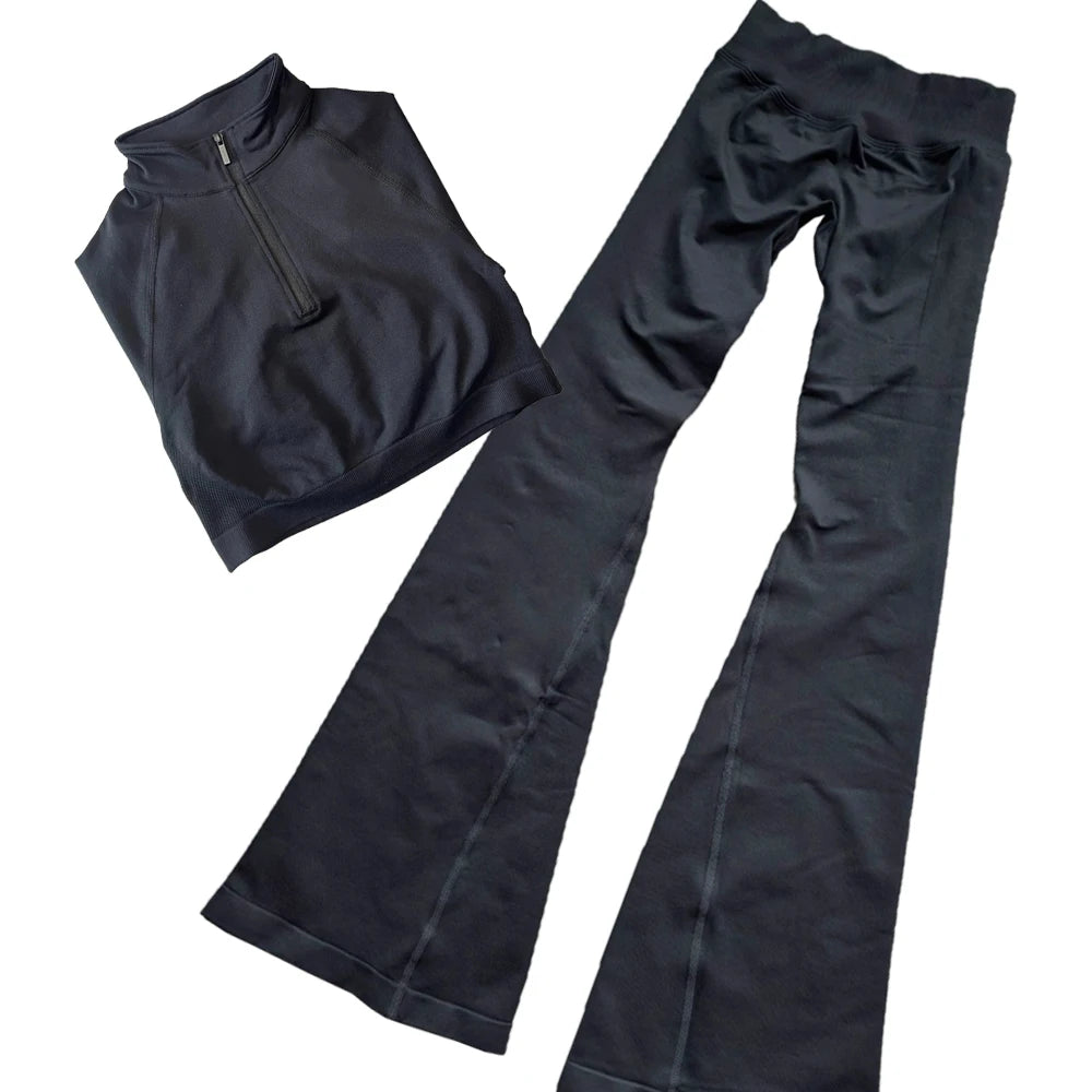 2-Piece Seamless Long Sleeve Yoga Set