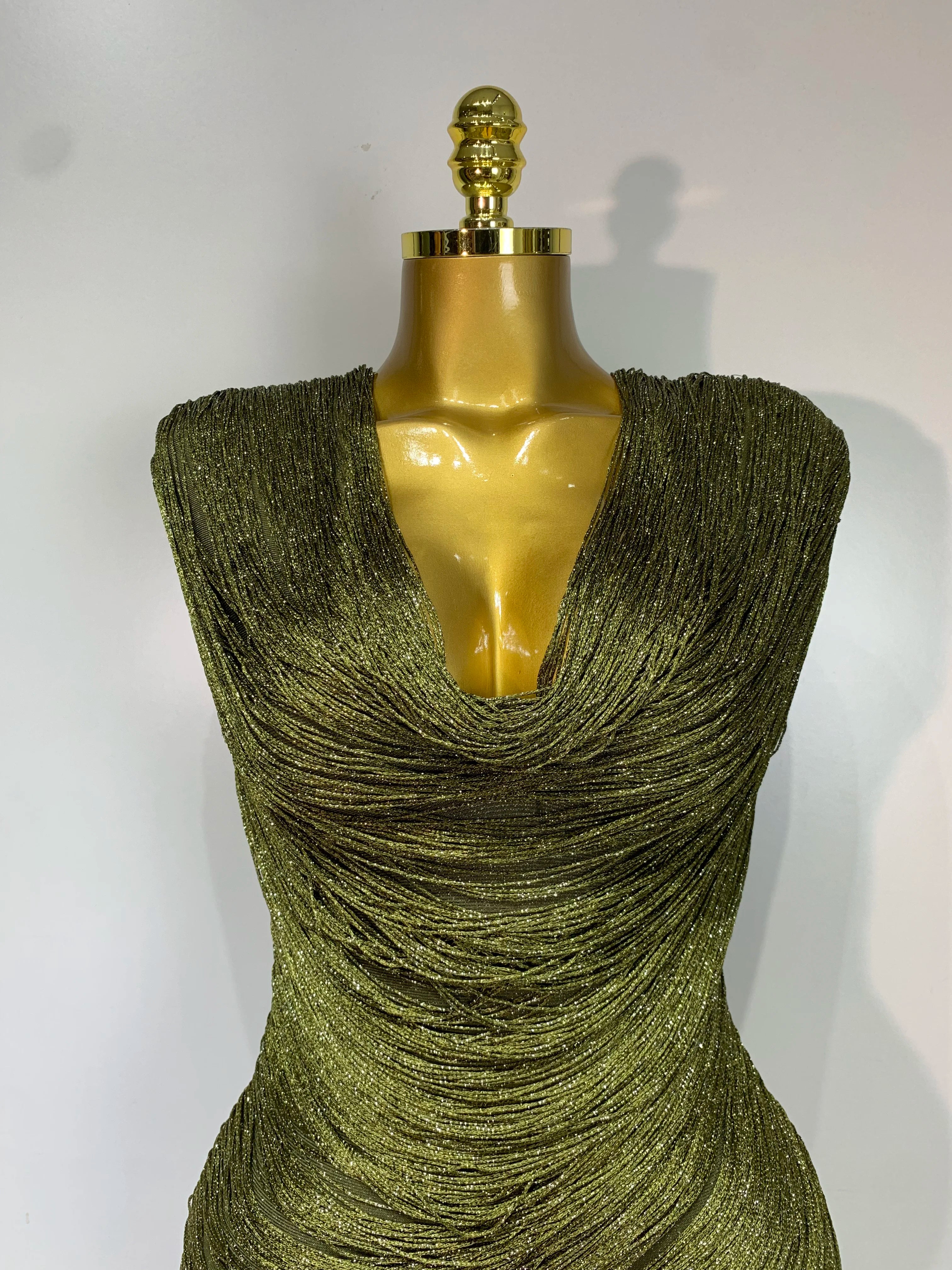 Sleeveless Tassel Elegant Bodycon Bandage Dress