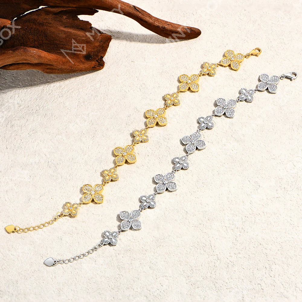 Mintybox Moissanite Adjustable Silver Bracelet