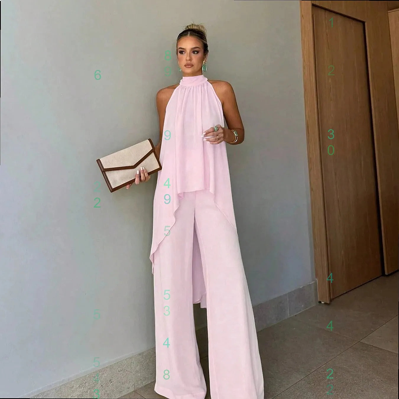 Irregular Sleeveless Top & Pants Set