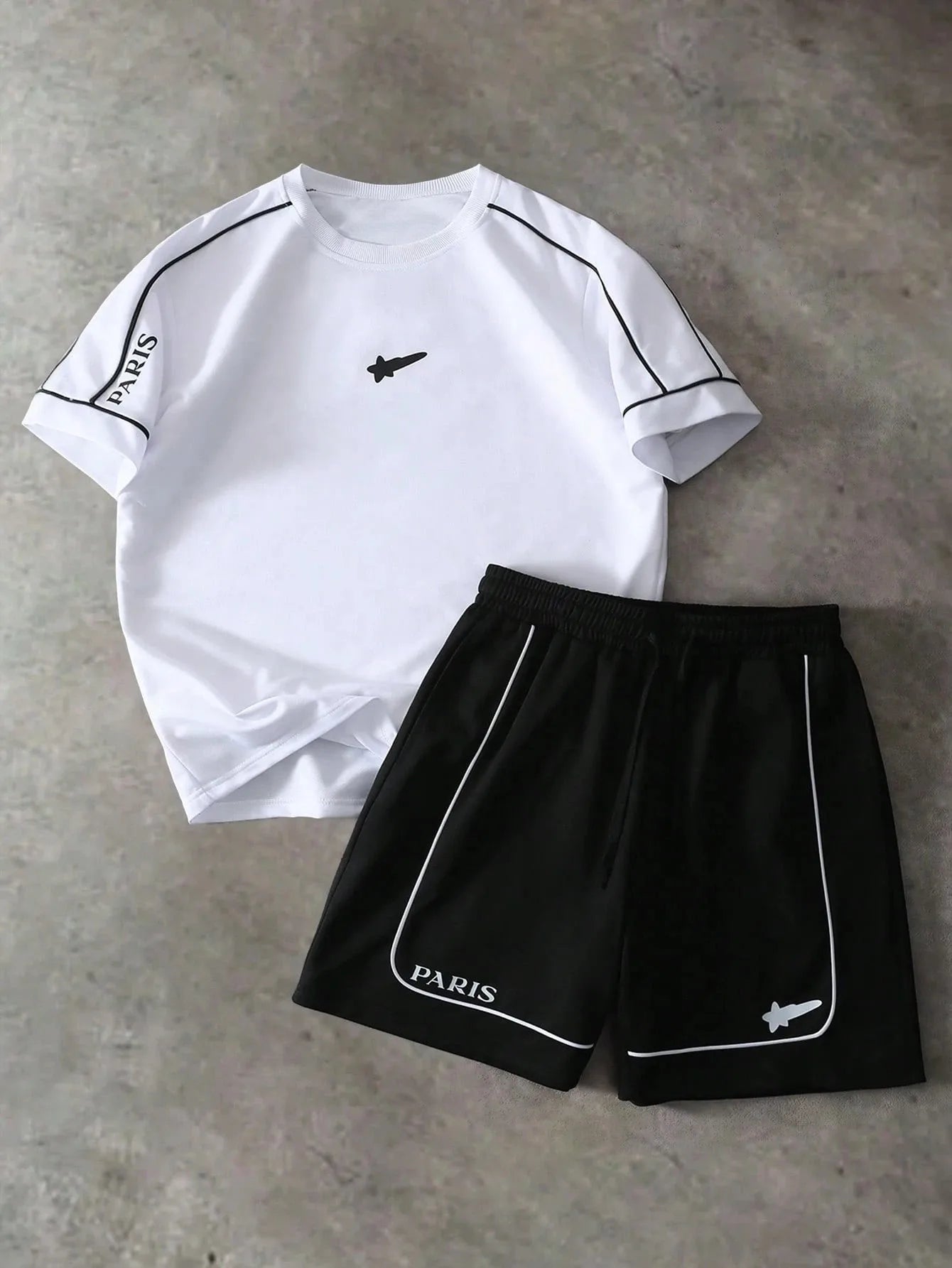 3D Pattern Shorts Set