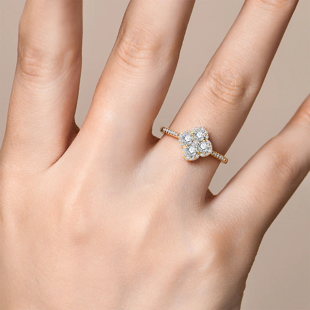 Attagems Moissanite Silver Jewelry Set