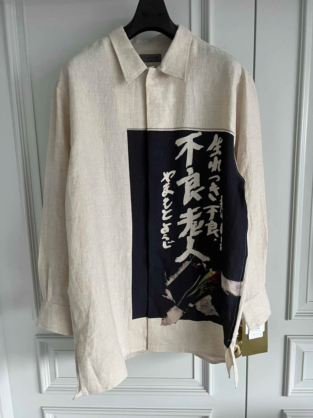 TOP-YAMAMOTO Original Printed French Linen Shirt