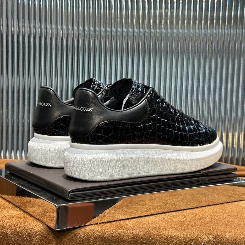 Handmade Leather Platform Sneakers