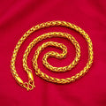 Hammered 24K Gold Rope Chain