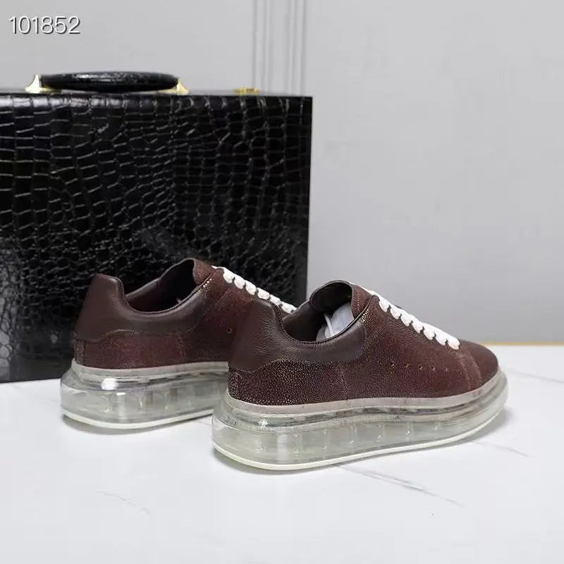 Luxury Men’s Genuine Stingray Leather Sneakers