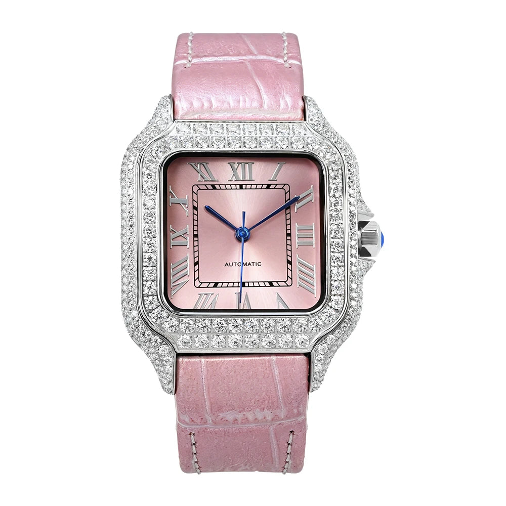 Luxury Moissanite Stainless Steel Women Watch