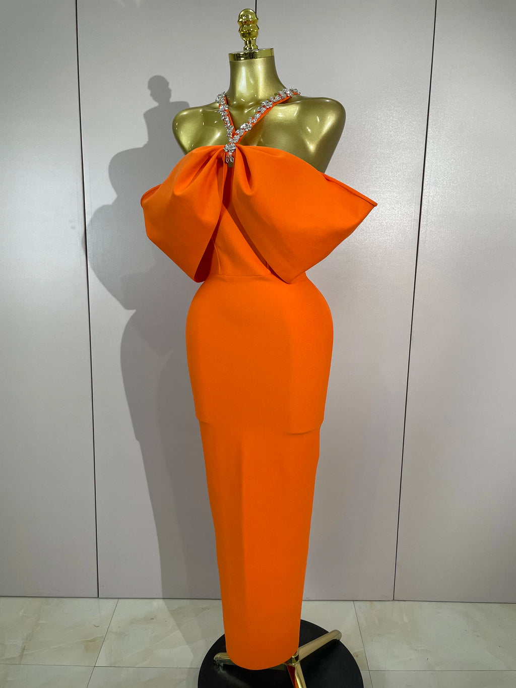 Elegant Halter Crystal Bodycon Bandage Dress