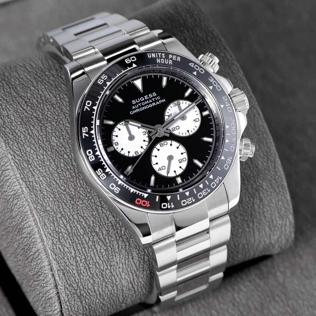 Sugess Panda Diver Chronograph Mechanical Watch