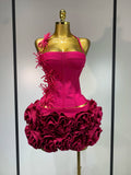 Halter Two-Piece Bandage Gown Set