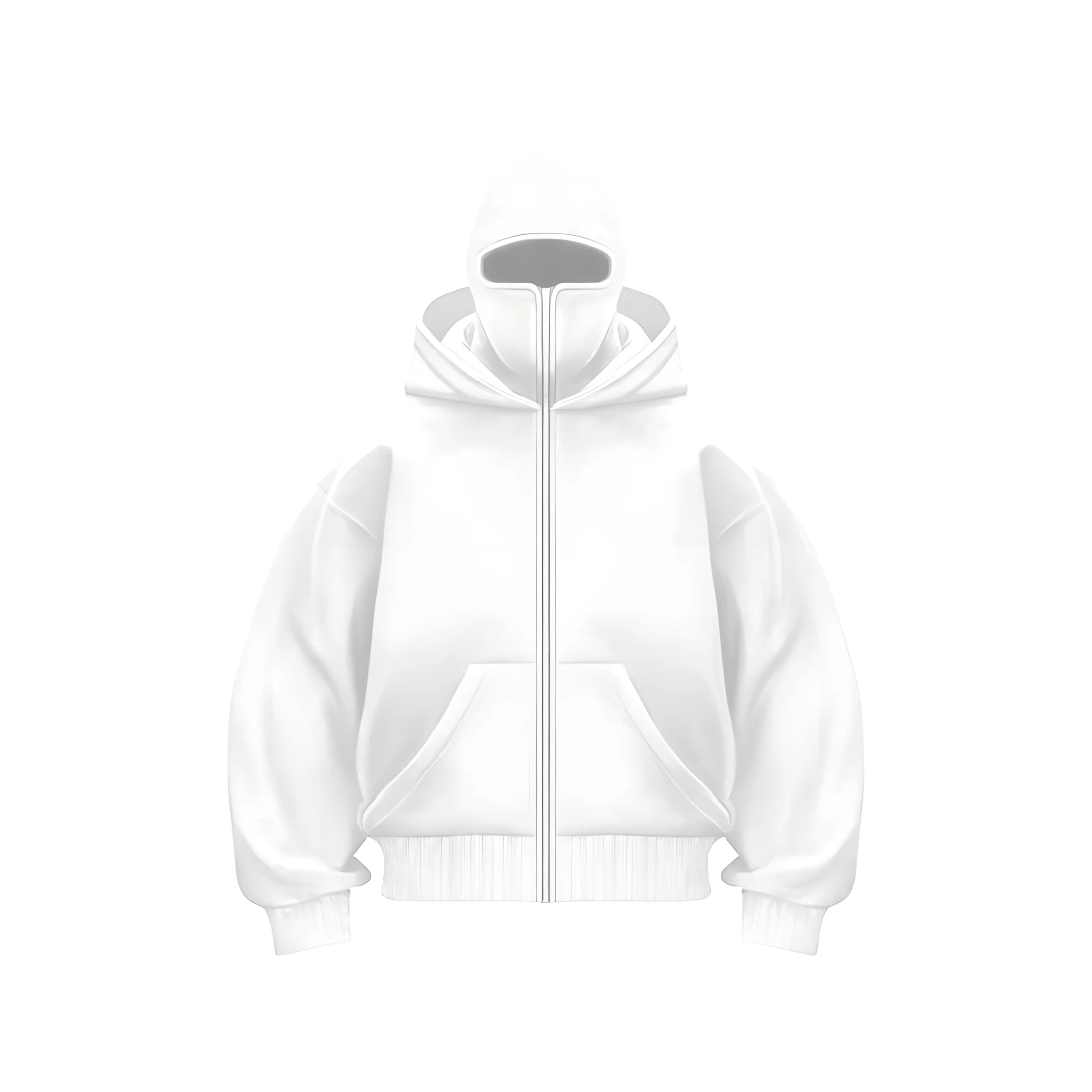 3D Pattern Printed Zip Hoodie