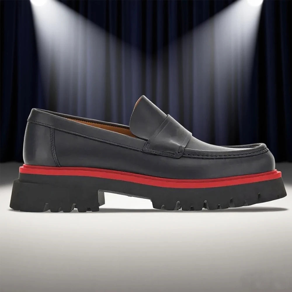 Mocassins Homme en Cuir Véritable – Semelle Épaisse