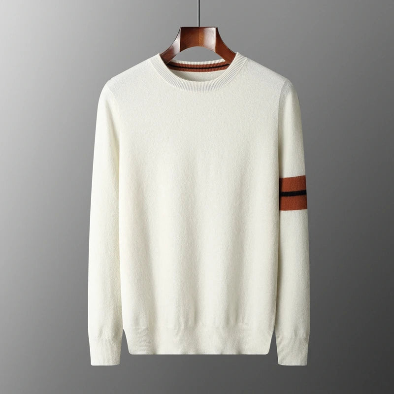 Thick Cashmere Patchwork Pullover