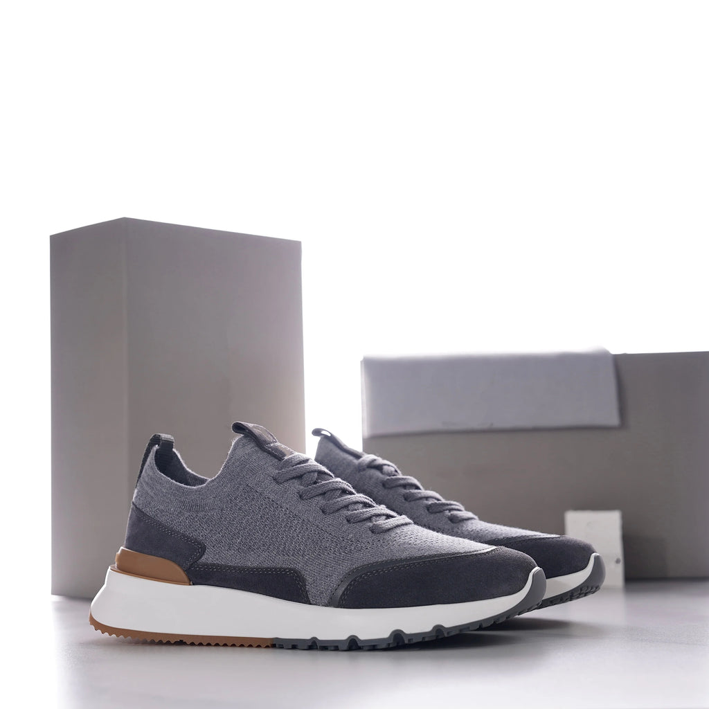 Men’s Breathable Fly-Woven Sneakers – Lightweight Non-Slip Casual Shoes