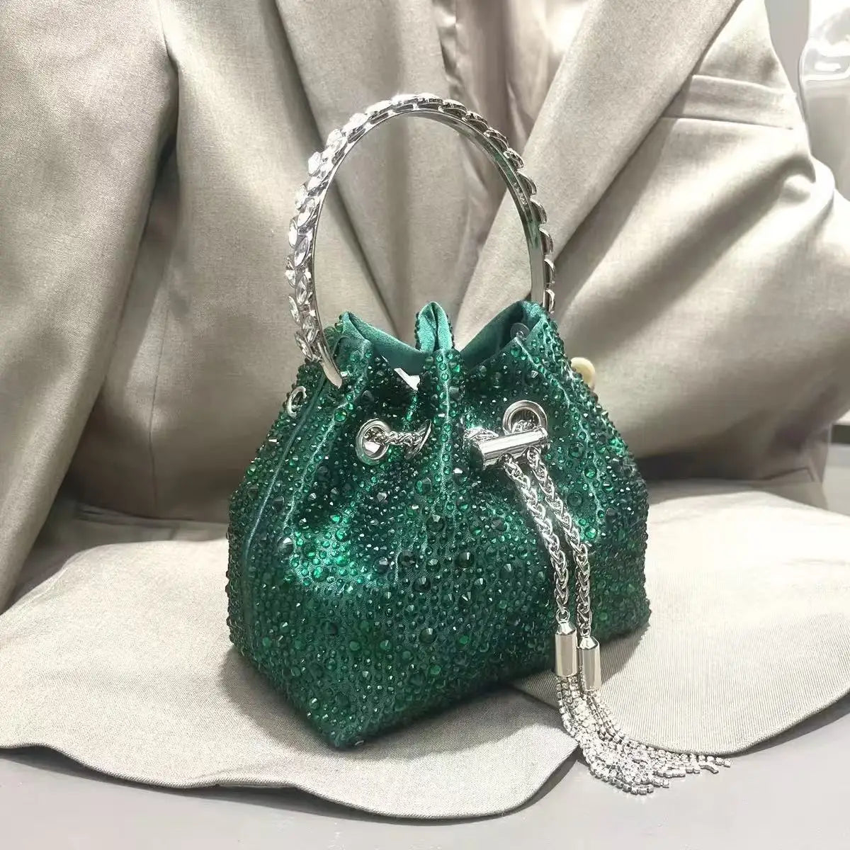 Luxury Rhinestone Crystal Evening Clutch Bag