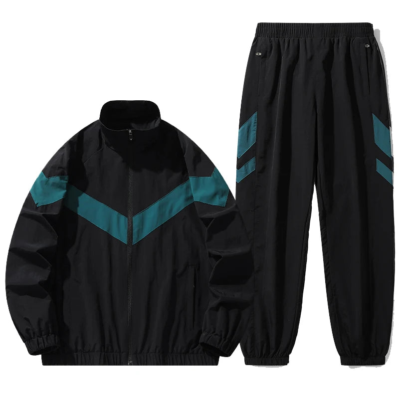Hooded Hip Hop Tracksuit Set