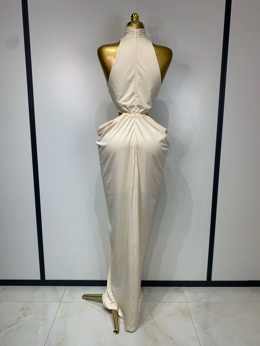 Sleeveless Cut-Out Elegant Bodycon Maxi Dress