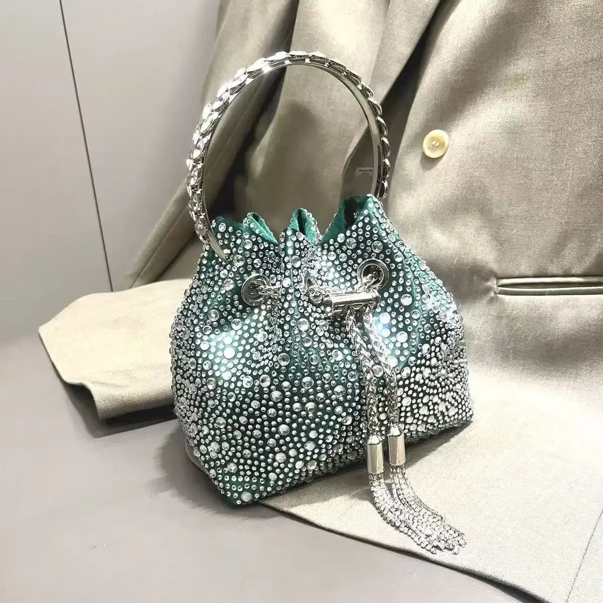 Luxury Rhinestone Crystal Evening Clutch Bag