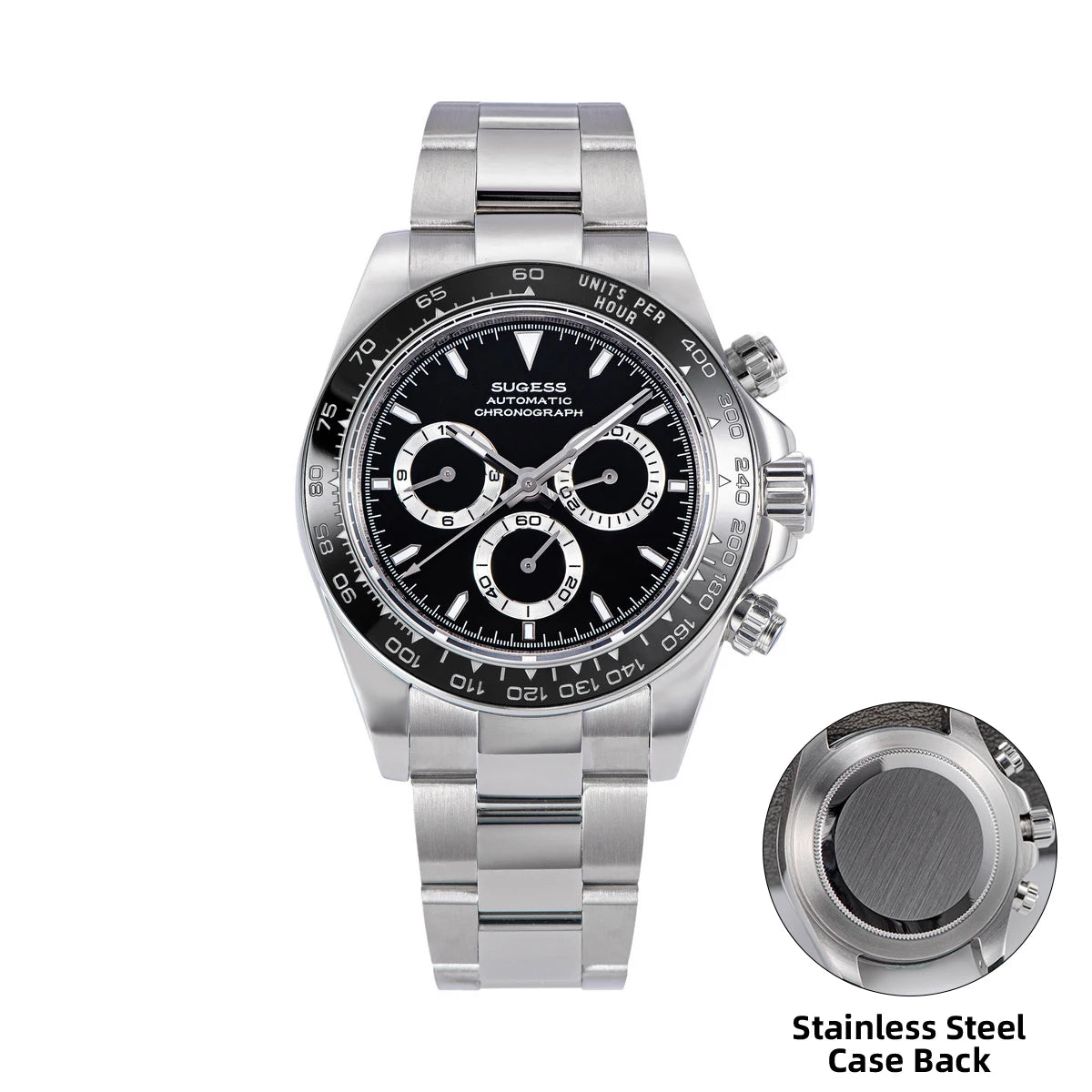 Sugess Panda Diver Chronograph Mechanical Watch