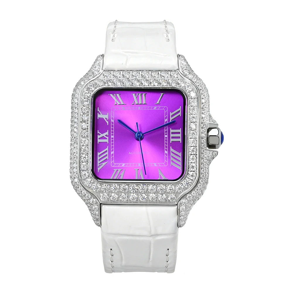 Luxury Moissanite Stainless Steel Women Watch