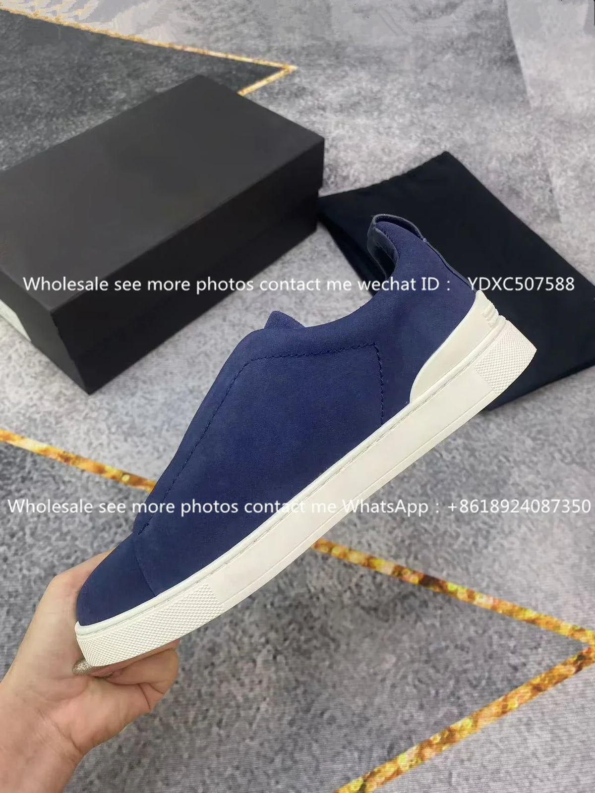 Luxury Leather Men’s Casual Sneakers – Beige Low-Top Loafers