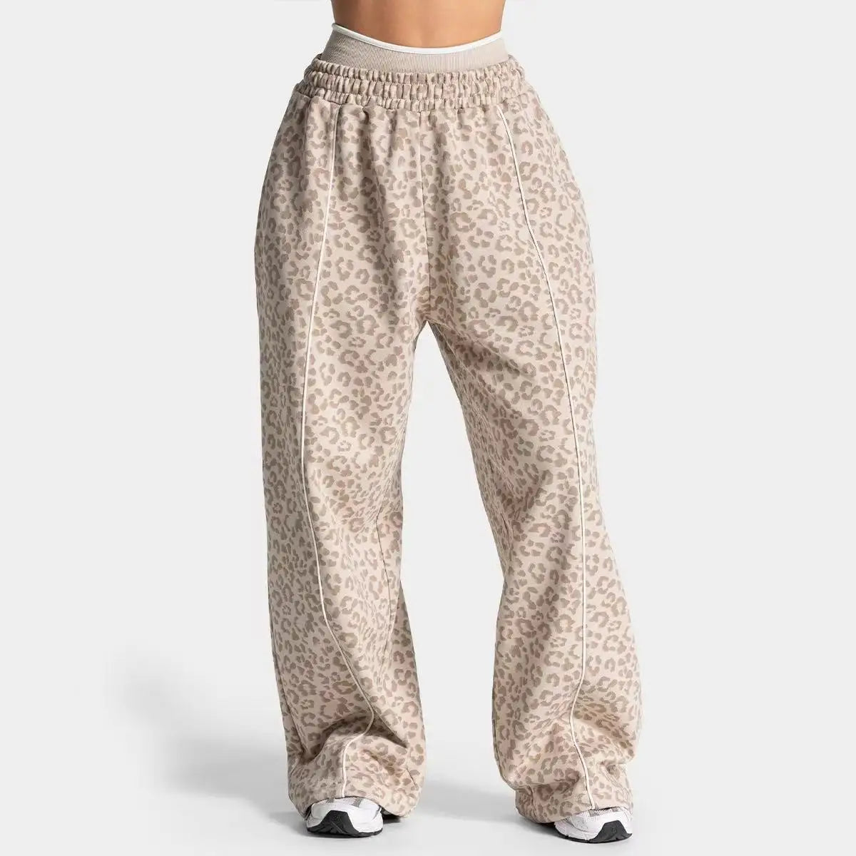 Loose Leopard Print Yoga Pants