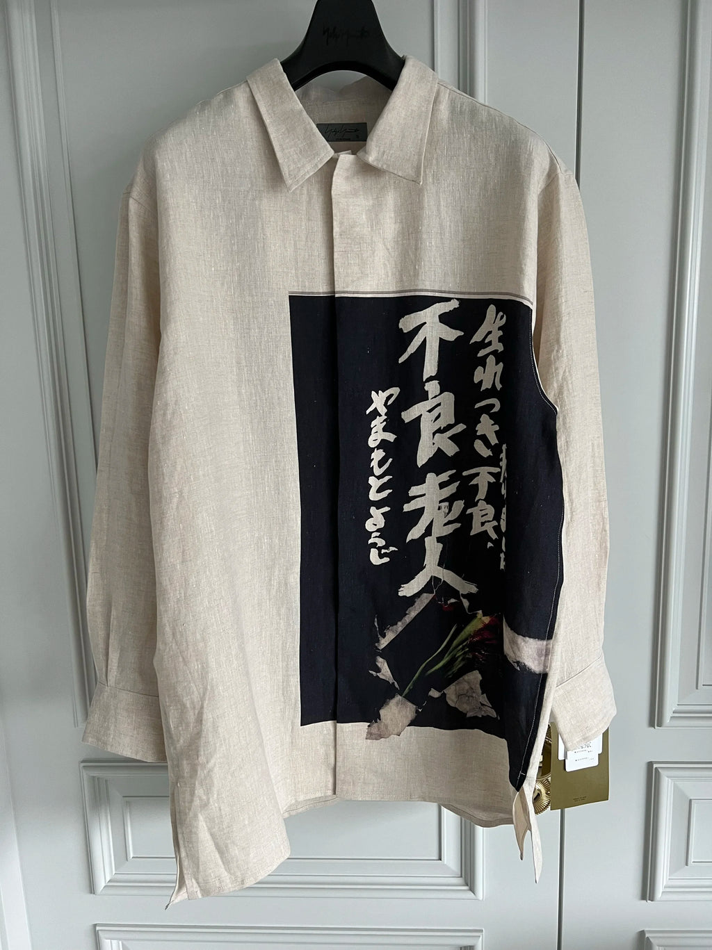 TOP-YAMAMOTO Original Printed French Linen Shirt