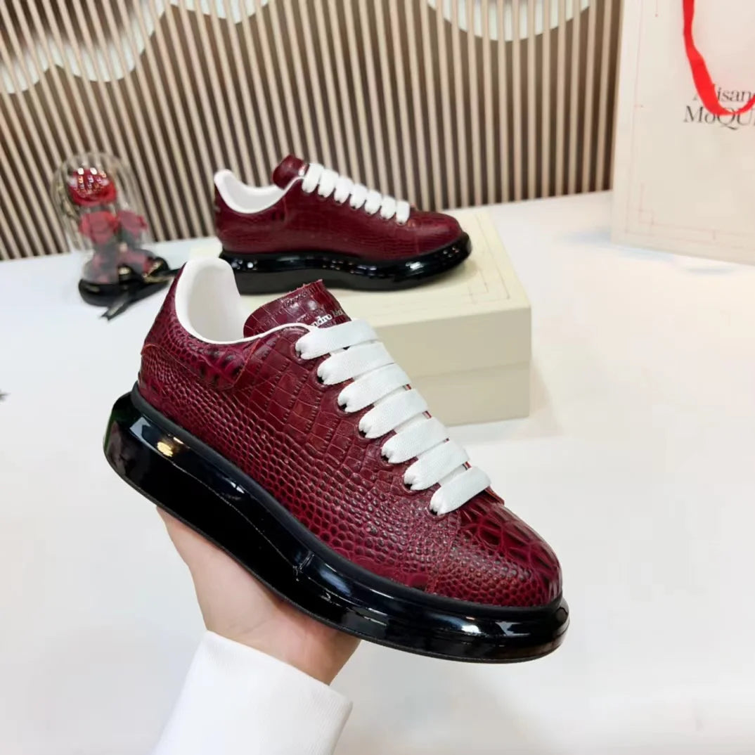 Luxury Handmade Leather Platform Sneakers