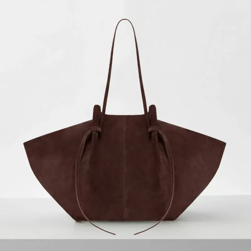 Large Capacity Trapeze PU Leather Tote Bag