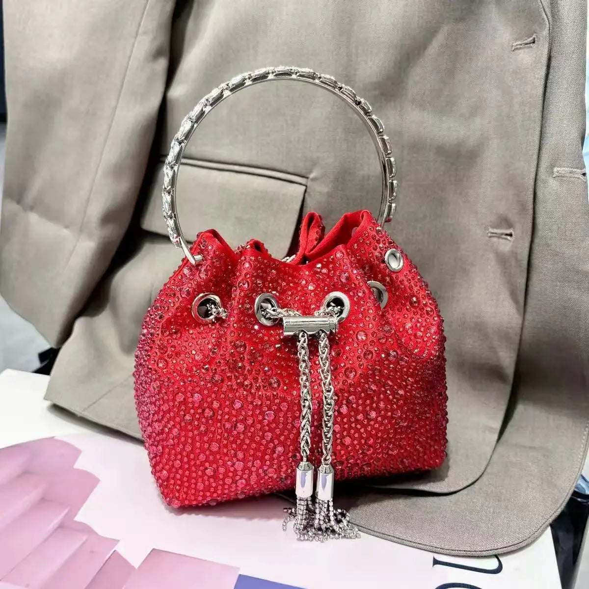 Luxury Rhinestone Crystal Evening Clutch Bag