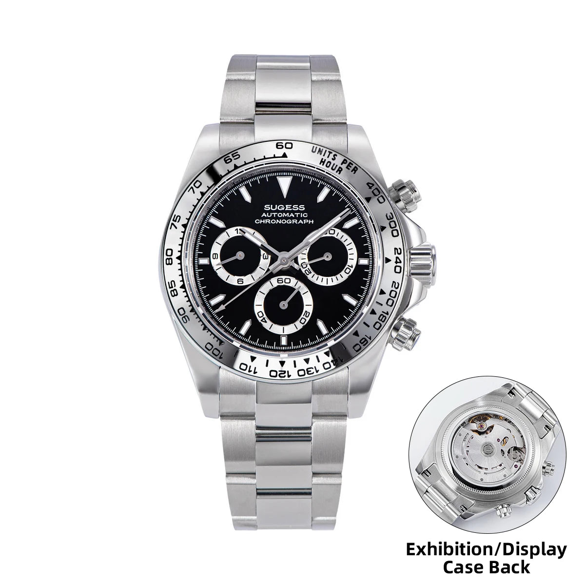Sugess Panda Automatic Mechanical Chronograph Diving Watch