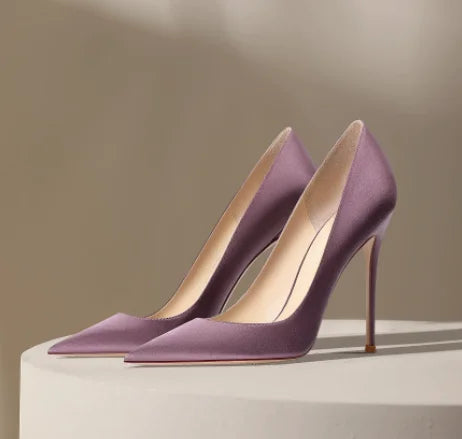 Multicolor Satin Stiletto Heels
